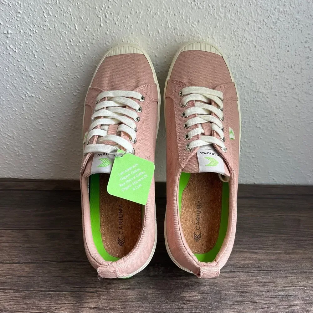 Cariuma Oca Low Canvas Sneakers Pink Bamboo Vegan Rio Womens 11.5 / Mens 10‎